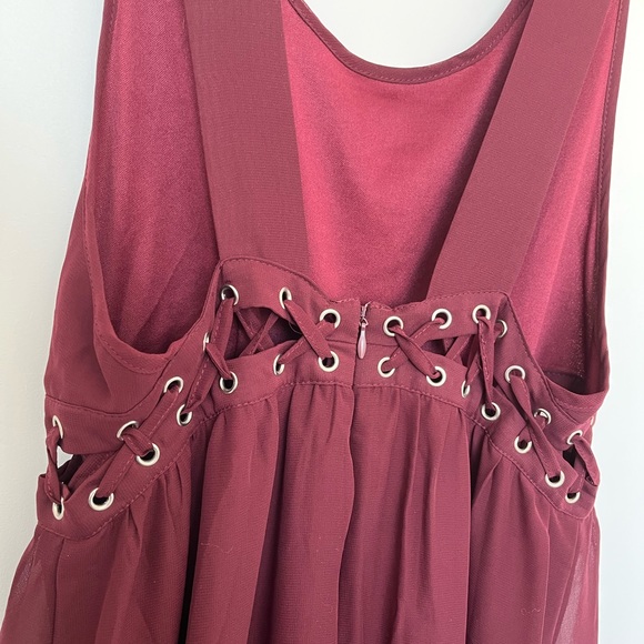 Forever 21 Burgundy Chiffon Maxi Dress - Picture 3 of 3